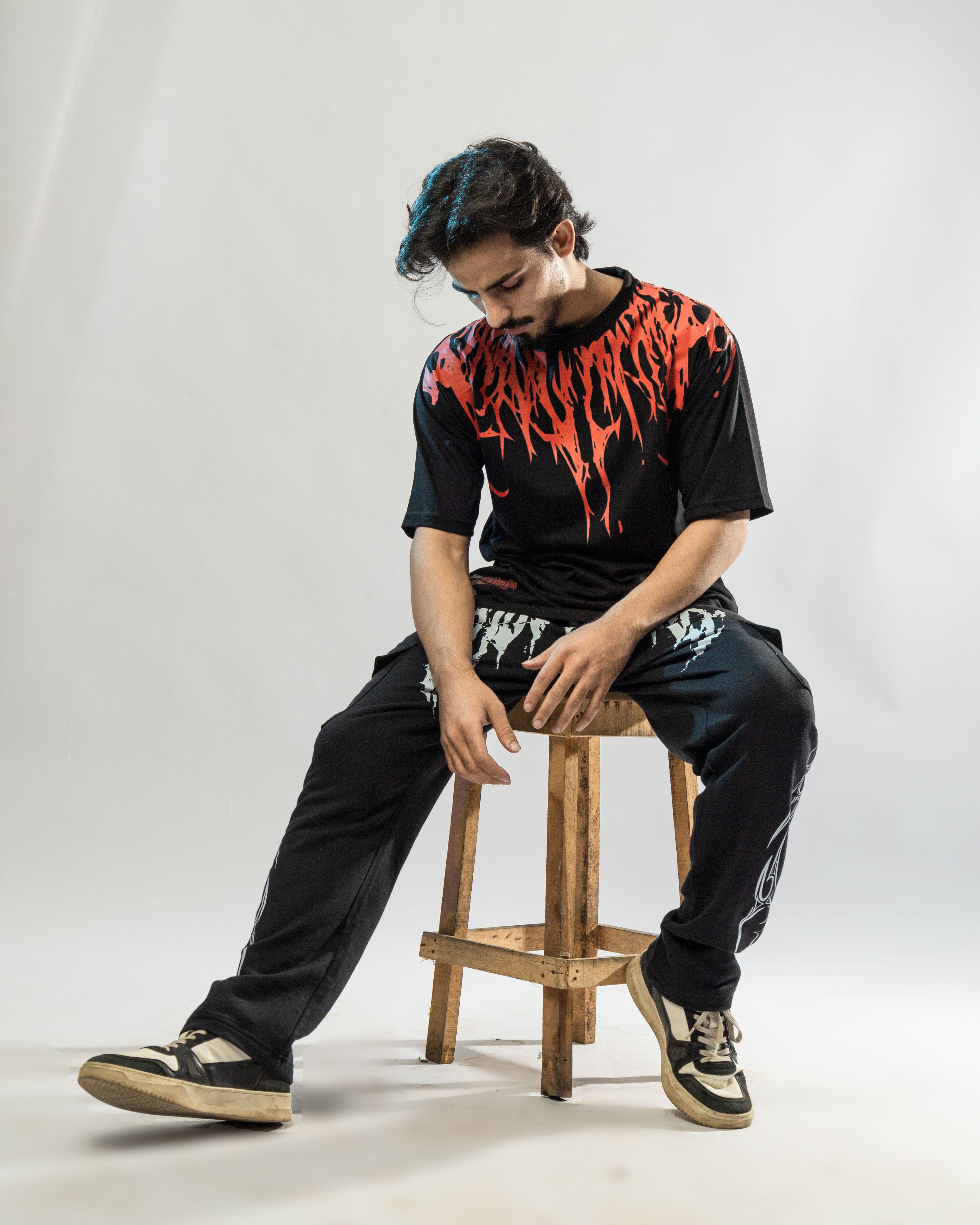 Red Heat Graphic Oversized tee