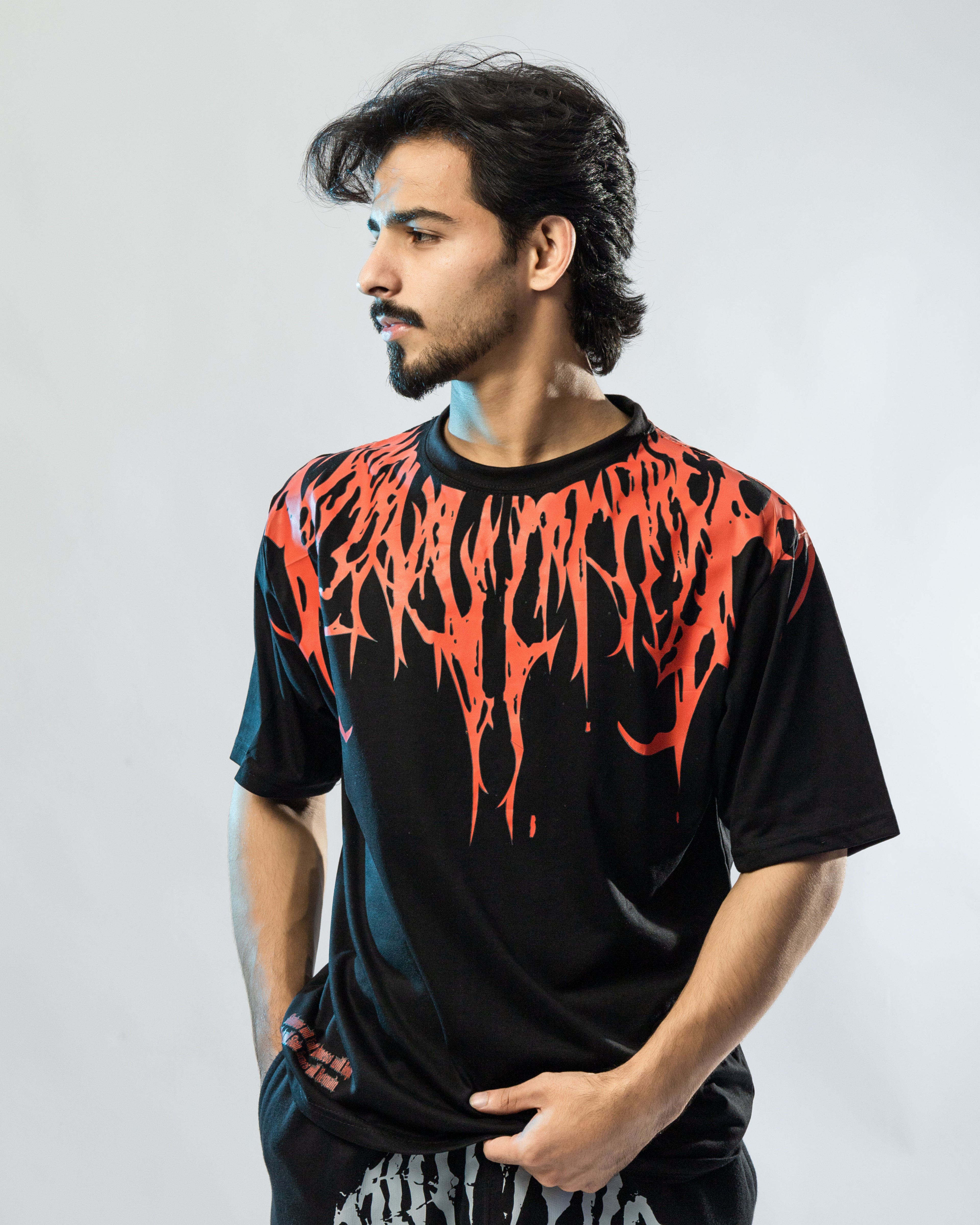 Red Heat Graphic Oversized tee