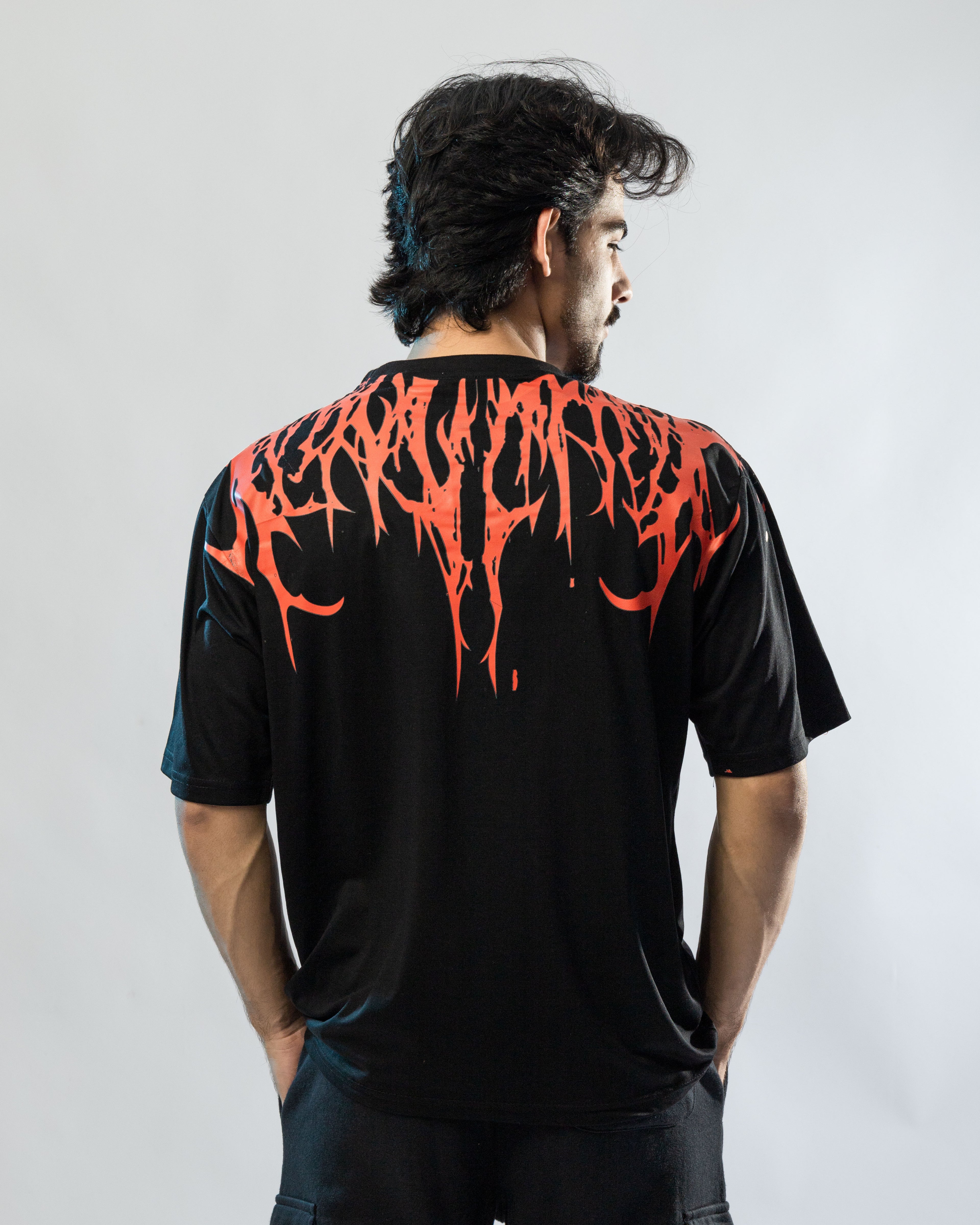 Red Heat Graphic Oversized tee