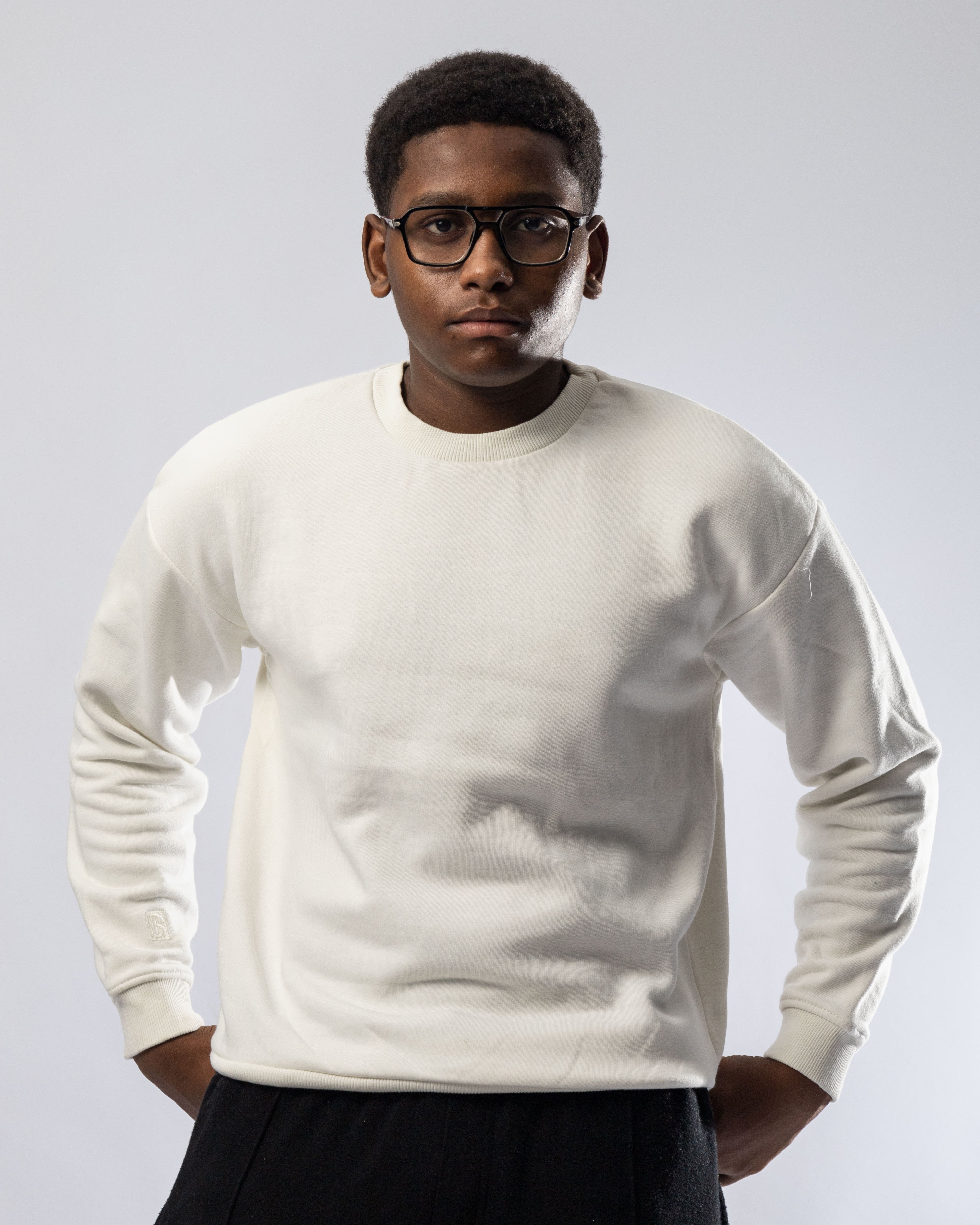 Premium Cream Crewneck Sweatshirt