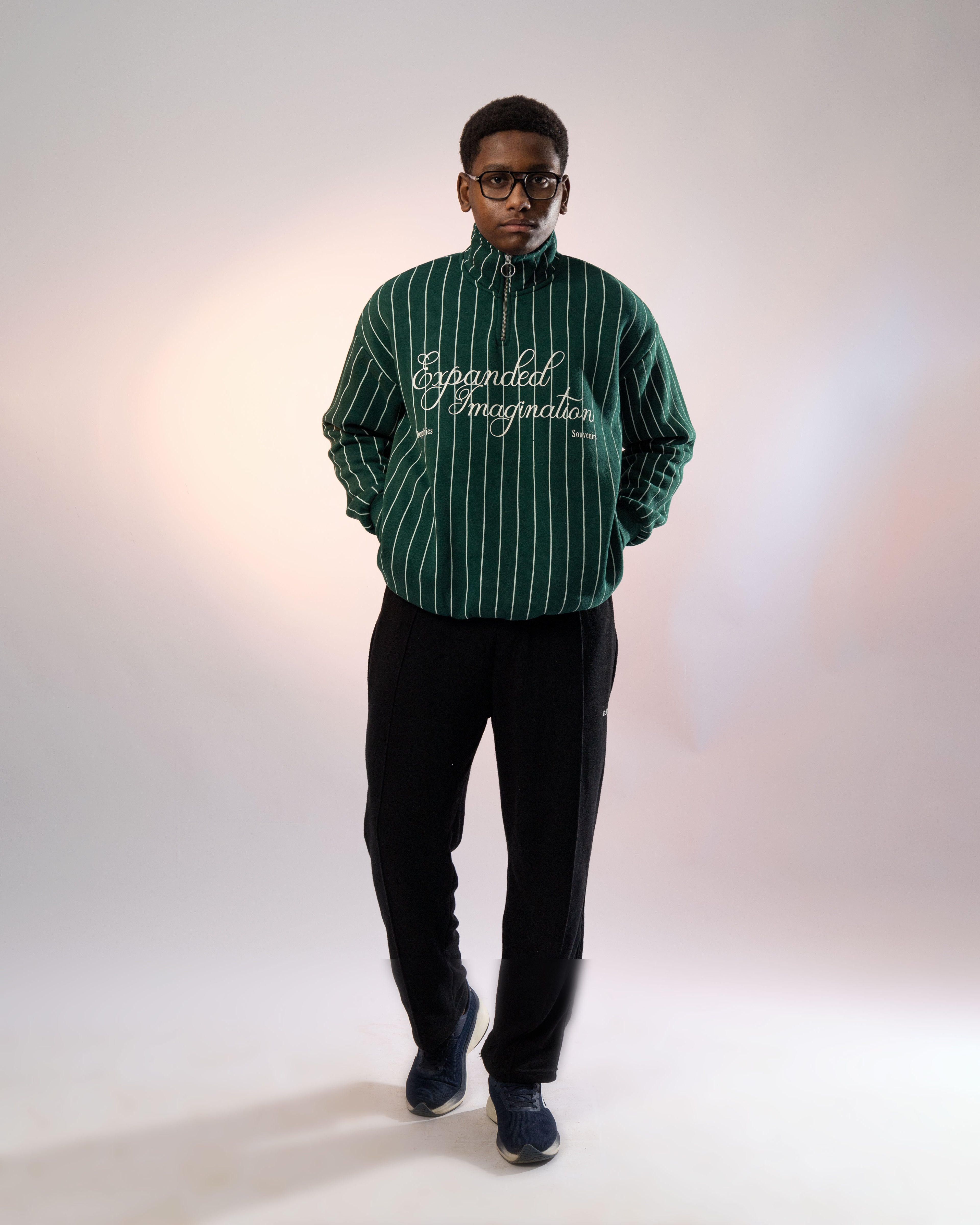 Green zipper sweat shirt