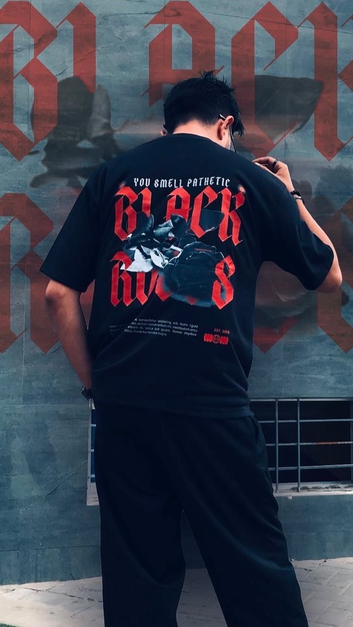 Black Rose Oversized tee