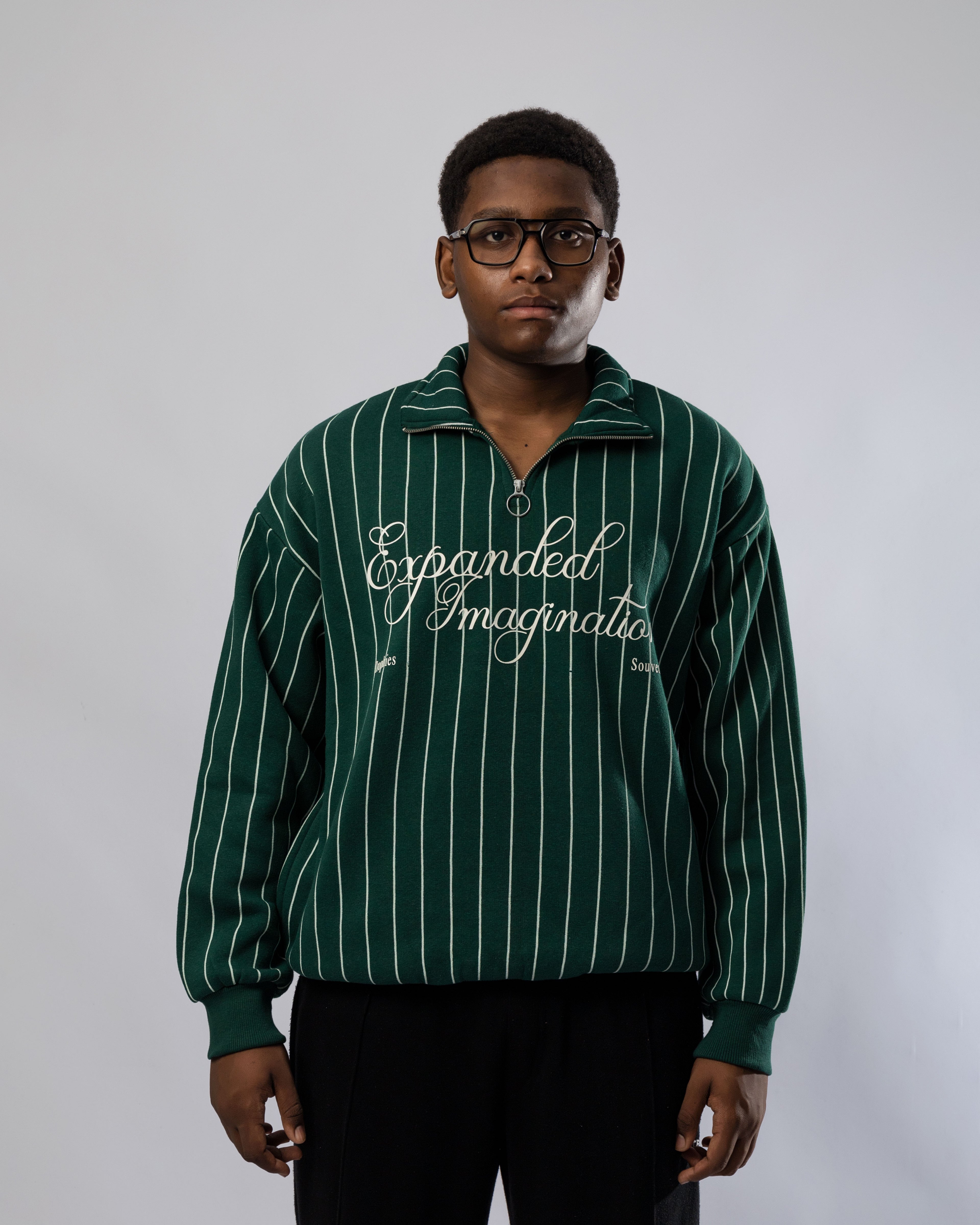 Green zipper sweat shirt