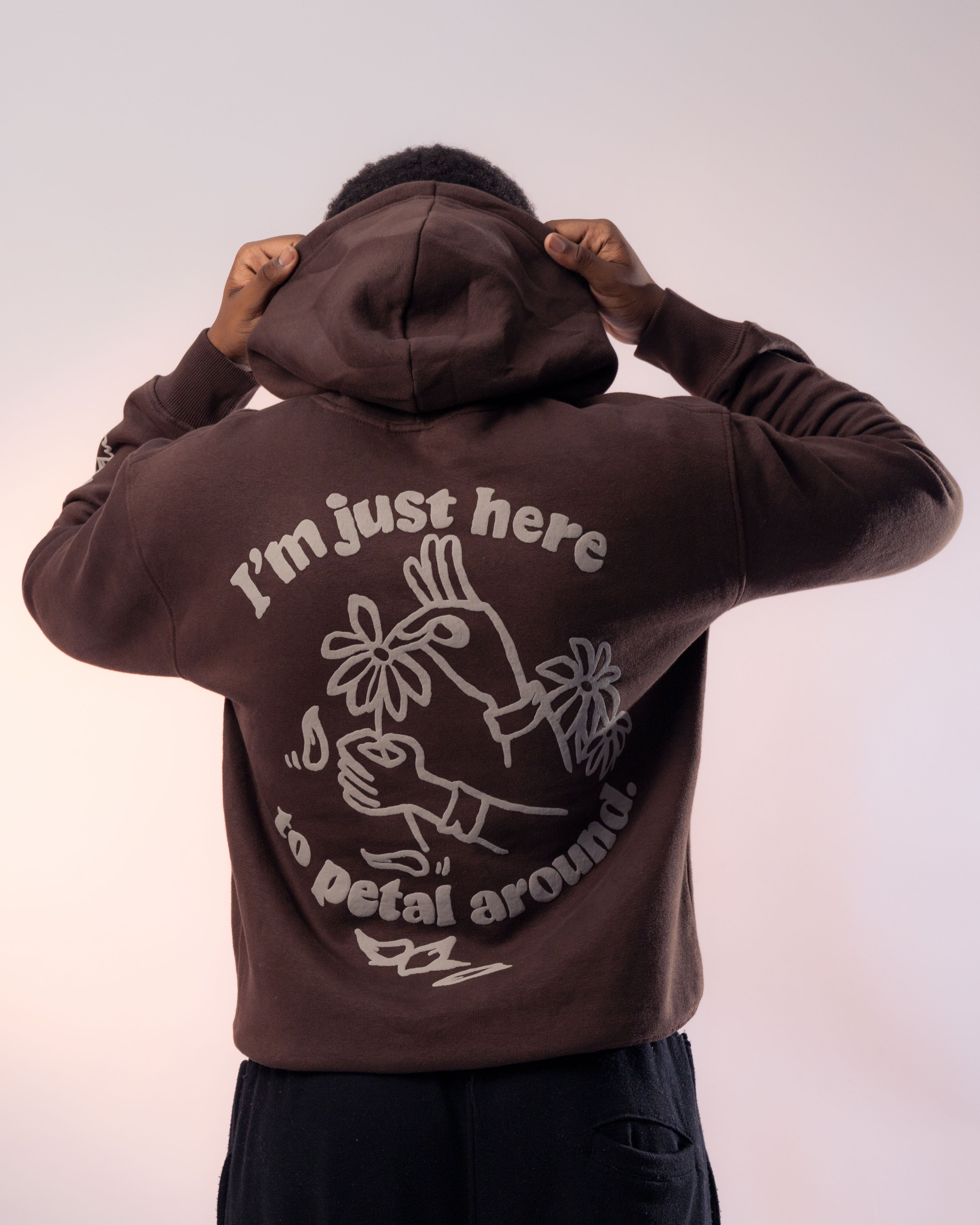 Brown Petal Around Hoodie