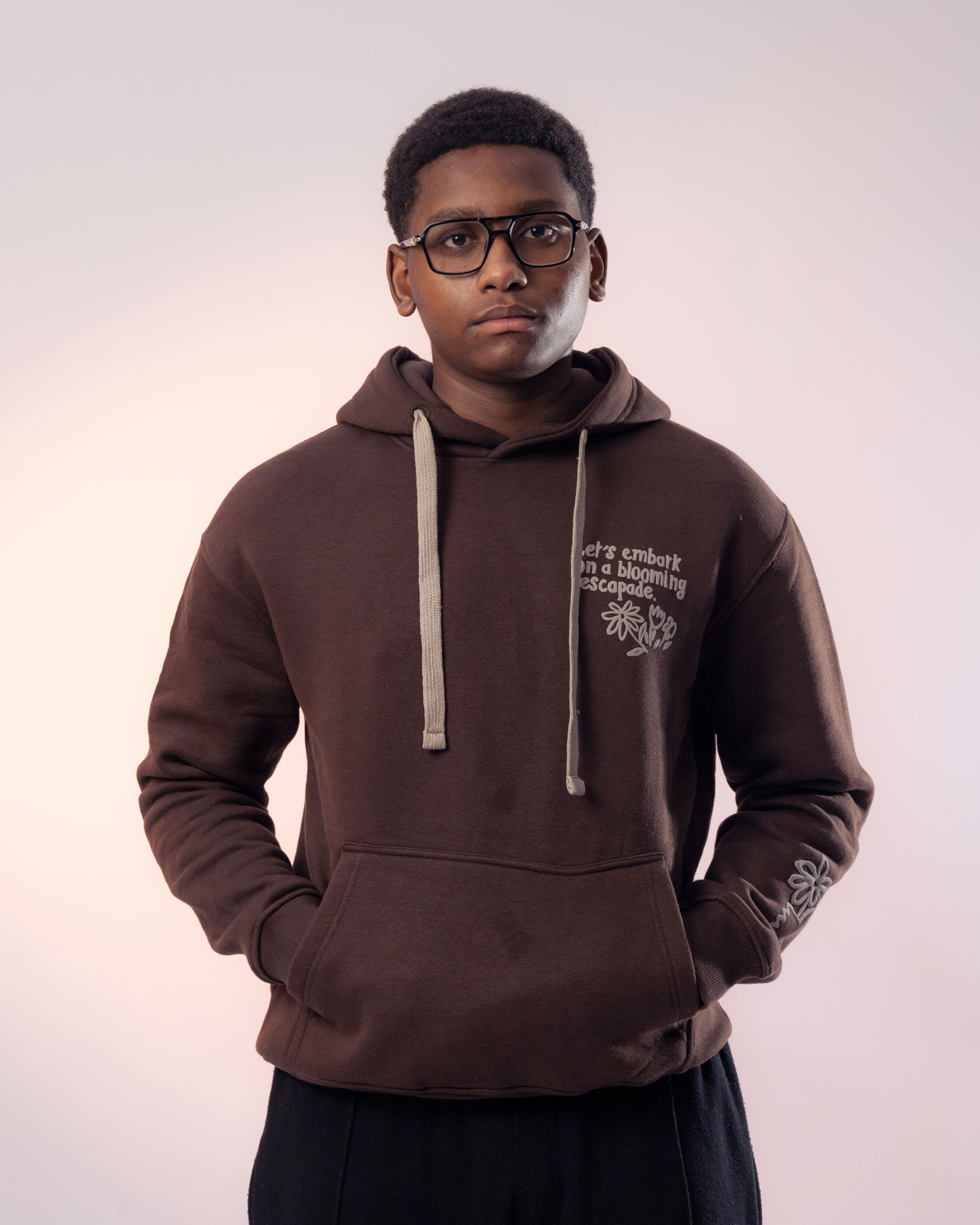 Brown Petal Around Hoodie