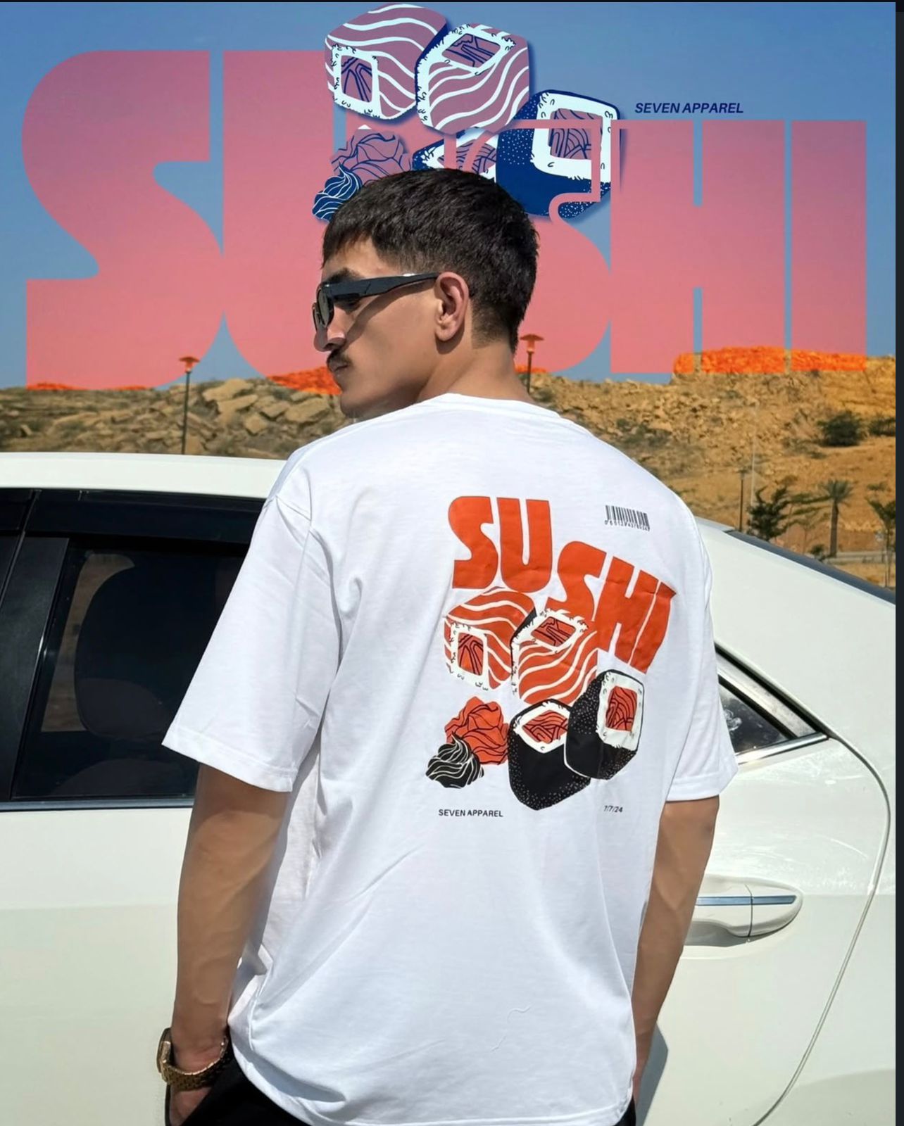 Sushi Oversized Graphic Tee