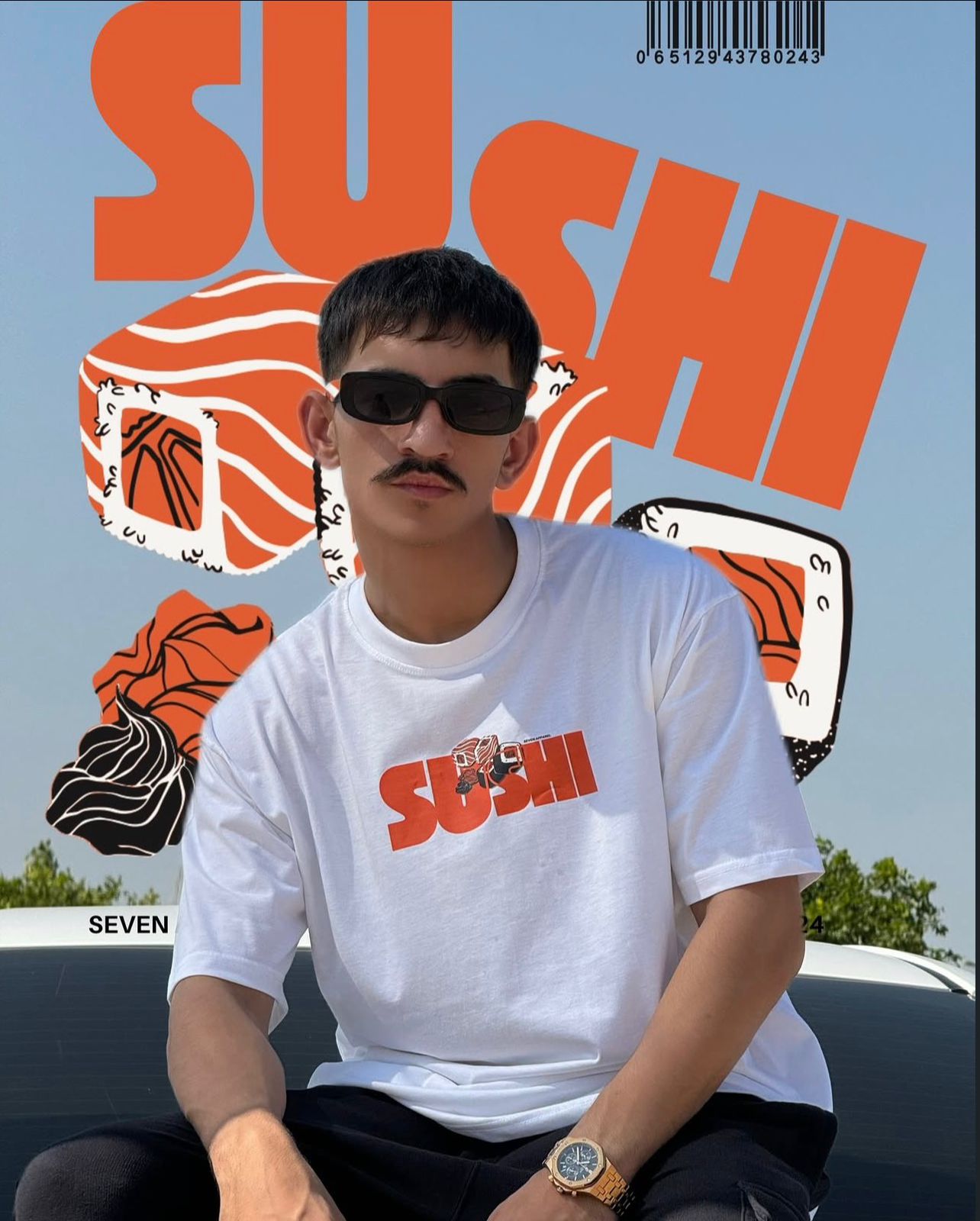 Sushi Oversized Graphic Tee