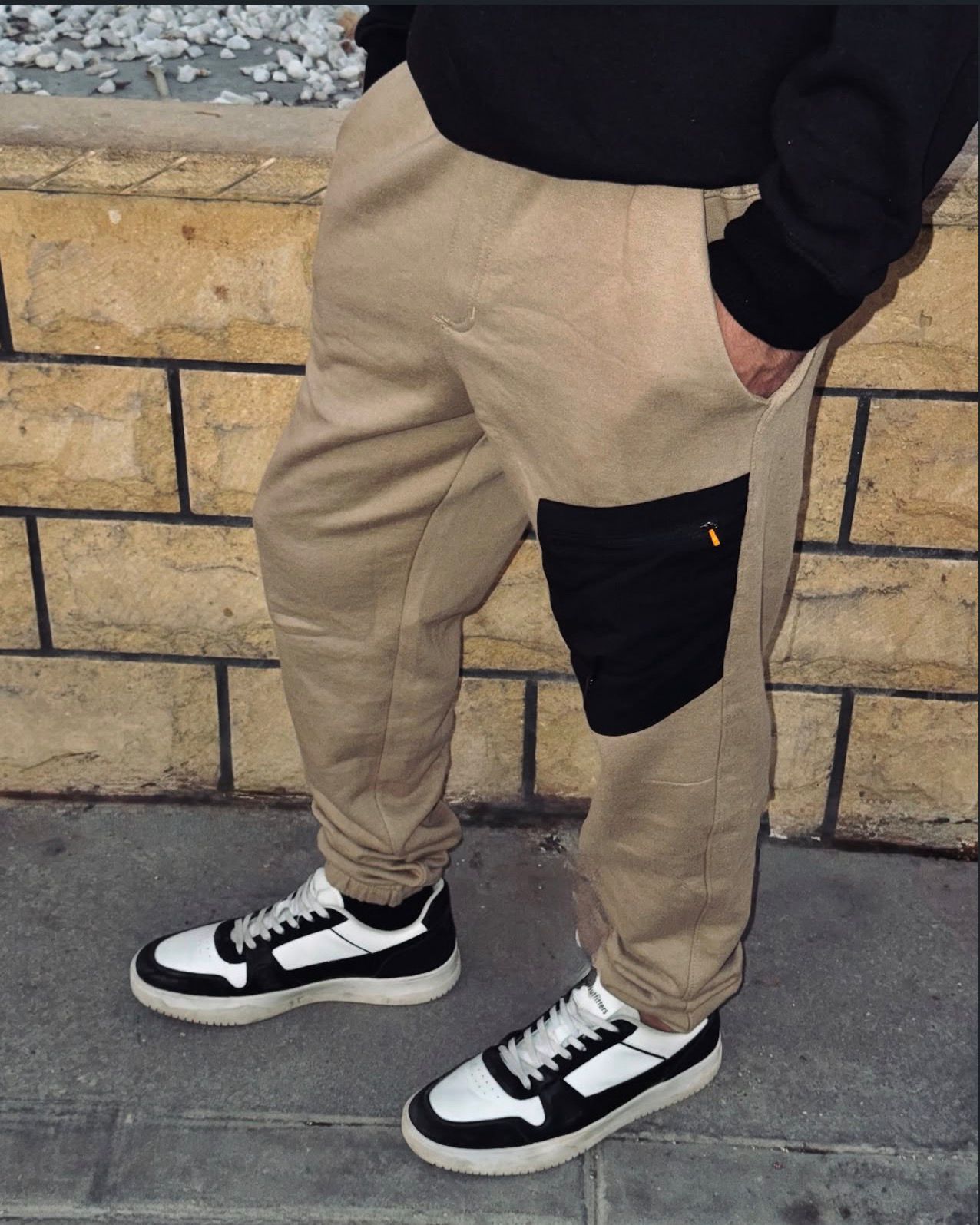 Beige Street Cargo Joggers