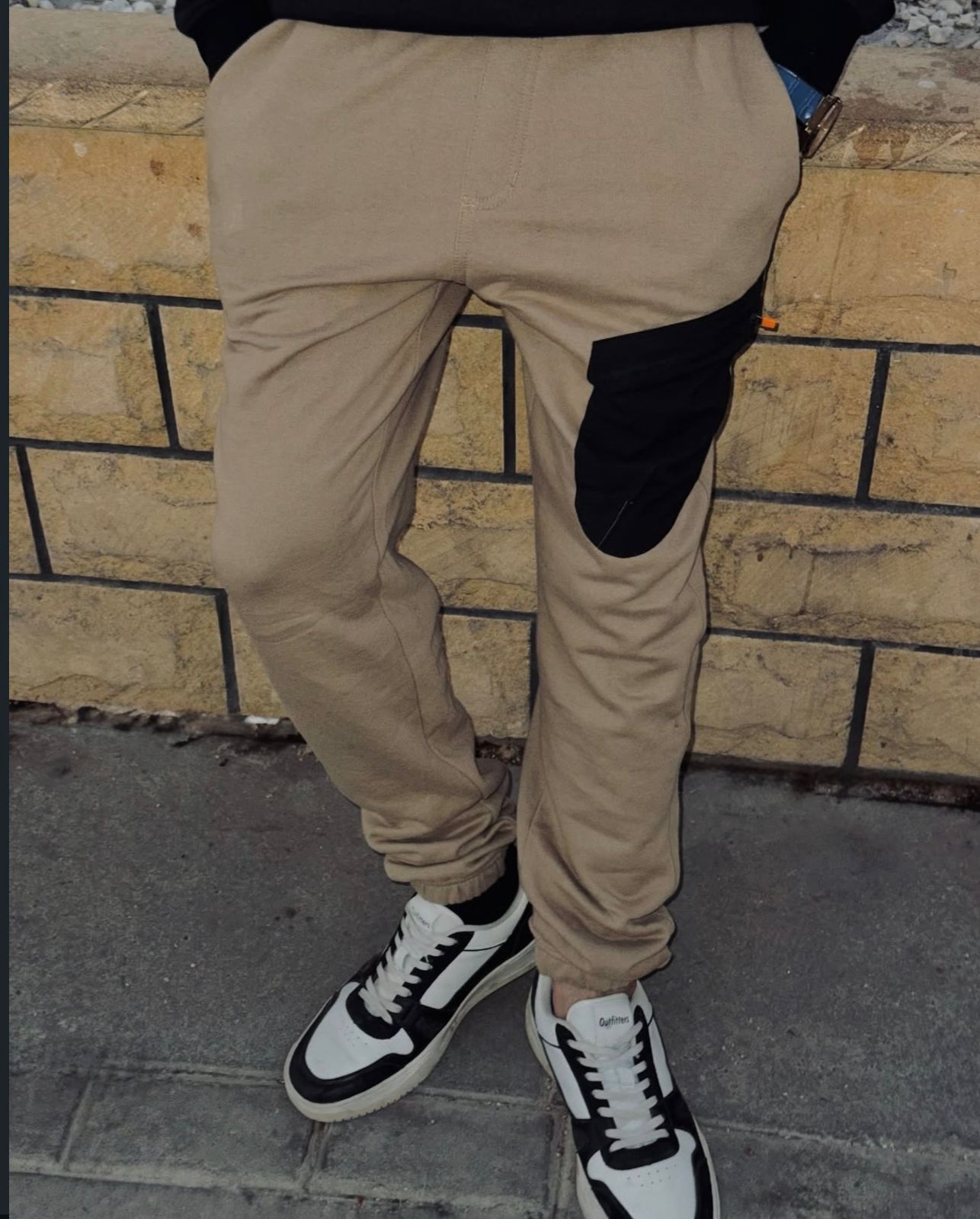 Beige Street Cargo Joggers