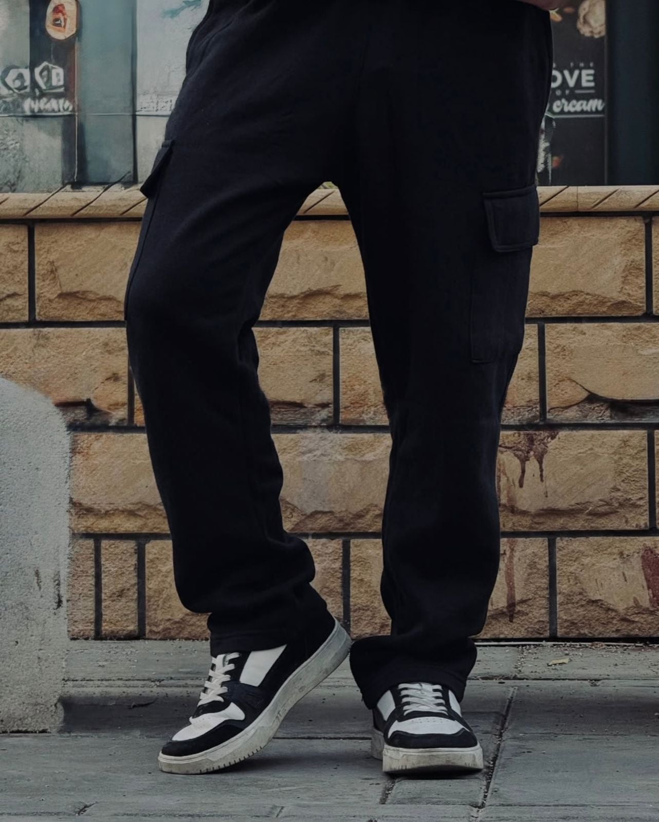 Black Utility Cargo Joggers